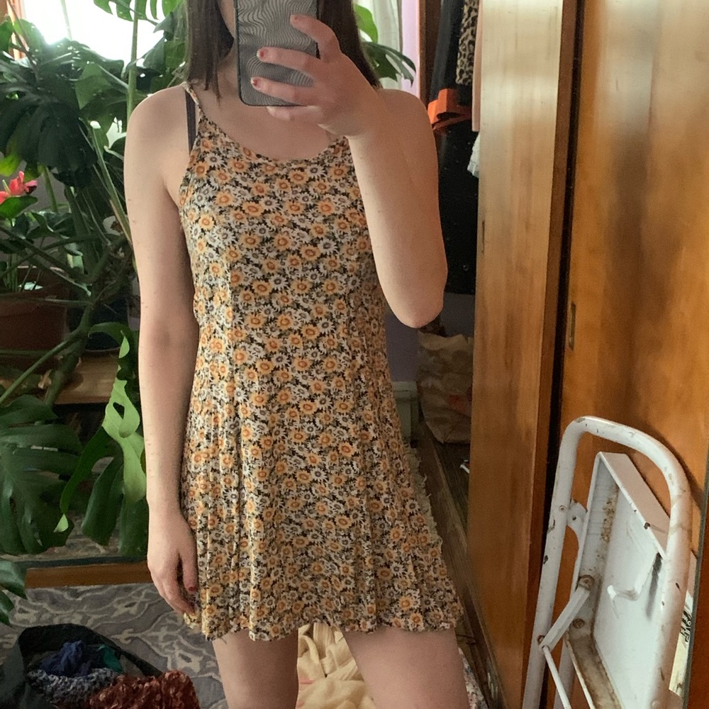 sunflower mini dress, tagless